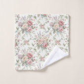 Elegant Pastel Roses Shabby Chic Bad Handdoek (Wasdoekje)