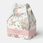 Elegant Pastel Roses Shabby Chic Wedding Bedankdoosjes (Achterkant)