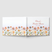 Elegant Pastel Roze Boho Wildflower Vrijgezellenfe Gastenboek (Volledig)