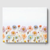 Elegant Pastel Roze Boho Wildflower Vrijgezellenfe Gastenboek (Achterkant)