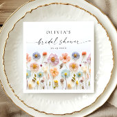 Elegant Pastel Roze Boho Wildflower Vrijgezellenfe Servet