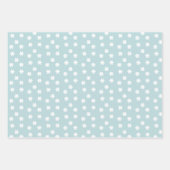 Elegant pastel roze en blauw kerstpatroon inpakpapier vel (Voorkant 3)