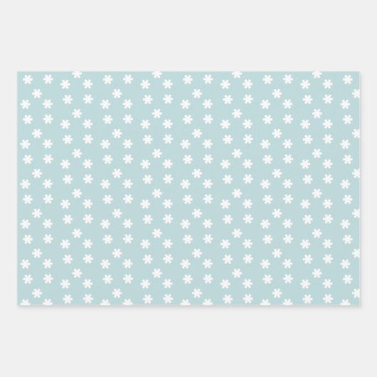 Elegant pastel roze en blauw kerstpatroon inpakpapier vel (Voorkant 3)