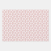 Elegant pastel roze en blauw kerstpatroon inpakpapier vel (Voorkant 2)