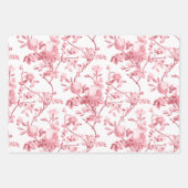 Elegant pastel roze, grijs, blauwe Rozen Inpakpapier Vel (Voorkant 3)