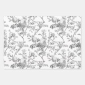 Elegant pastel roze, grijs, blauwe Rozen Inpakpapier Vel (Voorkant)