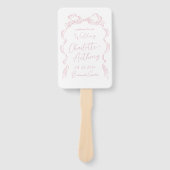 Elegant pastel roze hand getekende boog bruiloft p handwaaier (Voorkant)