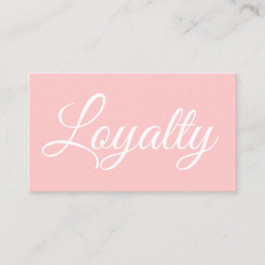 Elegant pastel roze moderne getrouwheidskaart visitekaartje (Voorkant)