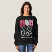 Elegant Pastel Roze Moeder Leven Script Ontwerp Trui (Voorkant volledig)