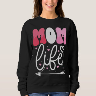 Elegant Pastel Roze Moeder Leven Script Ontwerp Trui