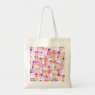 Elegant Pastel Roze, Oranje en Blauwe Waterverf Tote Bag
