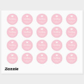 Elegant Pastel Roze Script Name Gradup Cap Ronde Sticker (Vel)