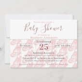 Elegant pastel roze vlinder Baby shower Kaart (Voorkant)