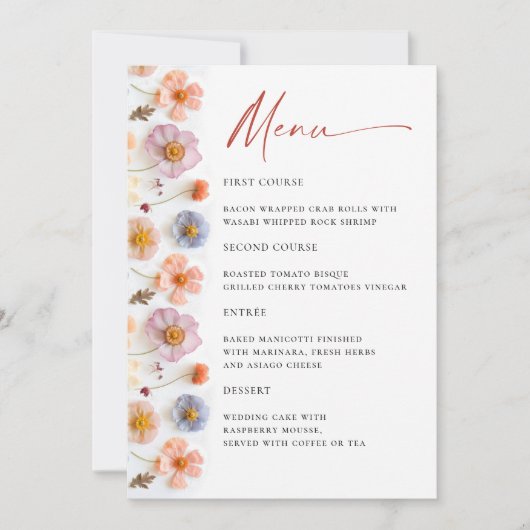 Elegant Pastel Roze Wildflower Vrijgezellenfeest M Kaart (Voorkant)