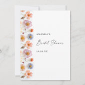 Elegant Pastel Roze Wildflower Vrijgezellenfeest M Kaart (Achterkant)