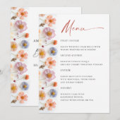 Elegant Pastel Roze Wildflower Vrijgezellenfeest M Kaart (Voorkant / Achterkant)