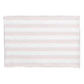 Elegant pastel roze & witte strepen patroon kussensloop (Voorkant)