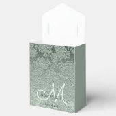 Elegant Pastel Sage Green Wedding Monogram Bedankdoosjes (Geopend)