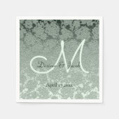 Elegant Pastel Sage Green Wedding Monogram Servet (Voorkant)