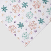 Elegant pastel Snowflake Patroon Tissuepapier (Detail)