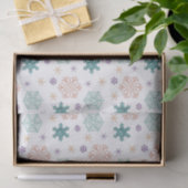 Elegant pastel Snowflake Patroon Tissuepapier (Geschenk)