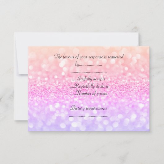 ELEGANT pastel sparkle ALL OCCASION RSVP (Voorkant)