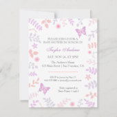Elegant Pastel Spring Floral Butterfly Baby shower Kaart (Voorkant)