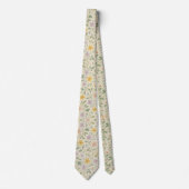 Elegant Pastel Ster Bloem Patroon Stropdas (Voorkant)