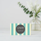 Elegant Pastel Stripes Black Beauty Coupon (Staand voorkant)