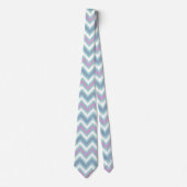 Elegant Pastel Tones Chevron Stropdas (Voorkant)