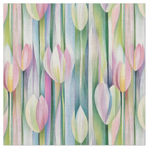 Elegant pastel tulpenpatroon stof