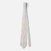 Elegant Pastel Watercolor Easter Stripes Eggs Stropdas (Voorkant)