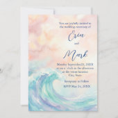 Elegant Pastel Watercolor Invitation | Soft Blush  Kaart (Voorkant)