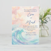 Elegant Pastel Watercolor Invitation | Soft Blush  Kaart (Staand voorkant)