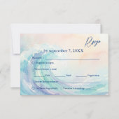 Elegant Pastel Watercolor Rsvp  | Soft Blush   Kaartje (Voorkant)