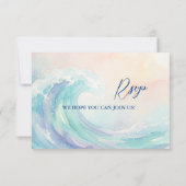 Elegant Pastel Watercolor Rsvp  | Soft Blush   Kaartje (Achterkant)
