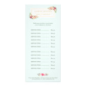 Elegant pastel Waterverf Bloemen Menu Prijslijst (Voorkant)