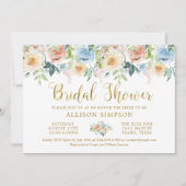 Elegant pastel Waterverf bloemig Vrijgezellenfeest Kaart (Voorkant)