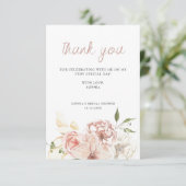 Elegant Pastel Waterverf Floral Bedankkaart (Staand voorkant)