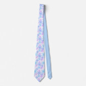 Elegant pastel waterverf paarse en roze bloemen stropdas (Voorkant)