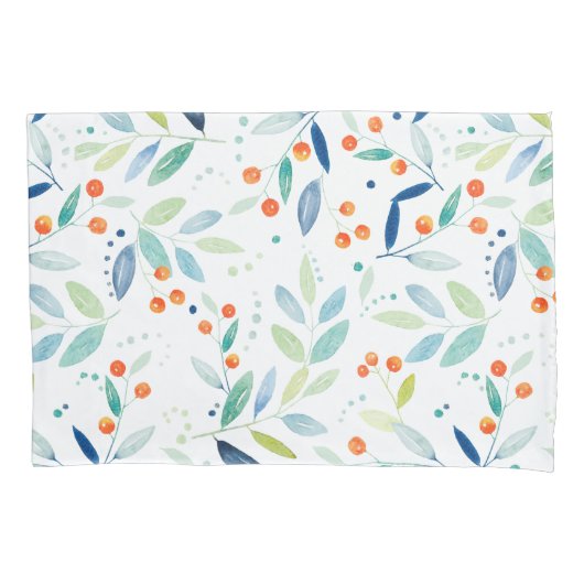 Elegant pastel Waterverven botanisch patroon Kussensloop (Voorkant)