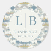 Elegant Pastel Waves Ronde Sticker (Voorkant)