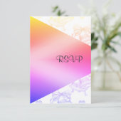 ELEGANT Pastel WEDDING BELLS RSVP Kaartje (Staand voorkant)