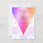 ELEGANT Pastel WEDDING BELLS RSVP Kaartje (Achterkant)
