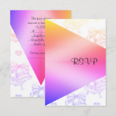 ELEGANT Pastel WEDDING BELLS RSVP Kaartje (Voorkant / Achterkant)