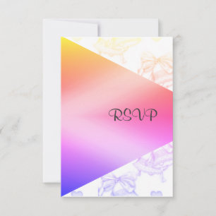 ELEGANT Pastel WEDDING BELLS RSVP Kaartje
