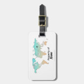 Elegant pastel Wereldkaart Bagagelabel (Voorkant verticaal)