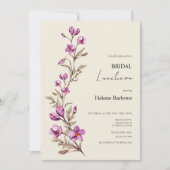 Elegant Pastel Wildflower Boho Bridal Luncheon Kaart (Voorkant)
