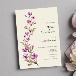 Elegant Pastel Wildflower Boho Bridal Luncheon Kaart
