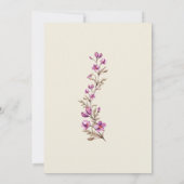 Elegant pastel Wildflower Boho Wedding Invitation Kaart (Achterkant)